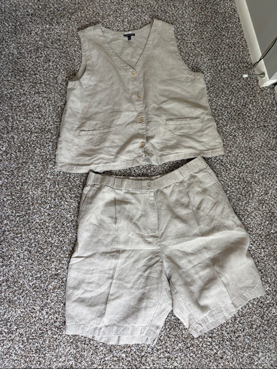 Eileen Fisher Other - NEW Eileen Fisher Neutral 100% Organic Linen Matching Set XL